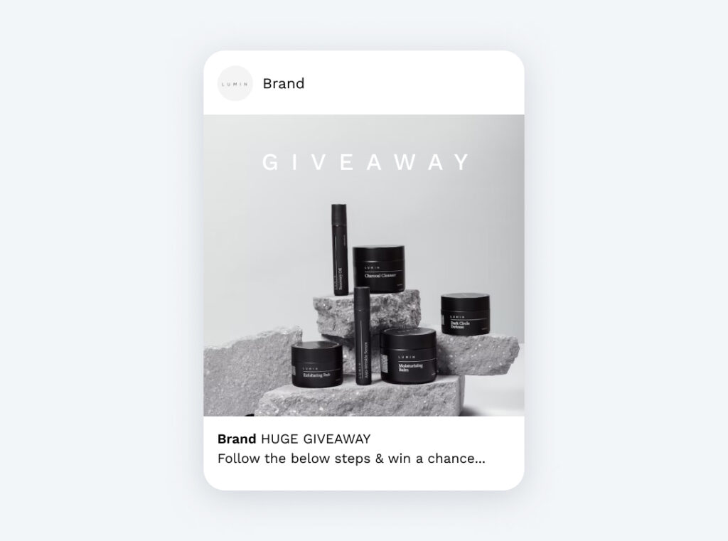 Skincare Instagram Post Ideas | Giveaways