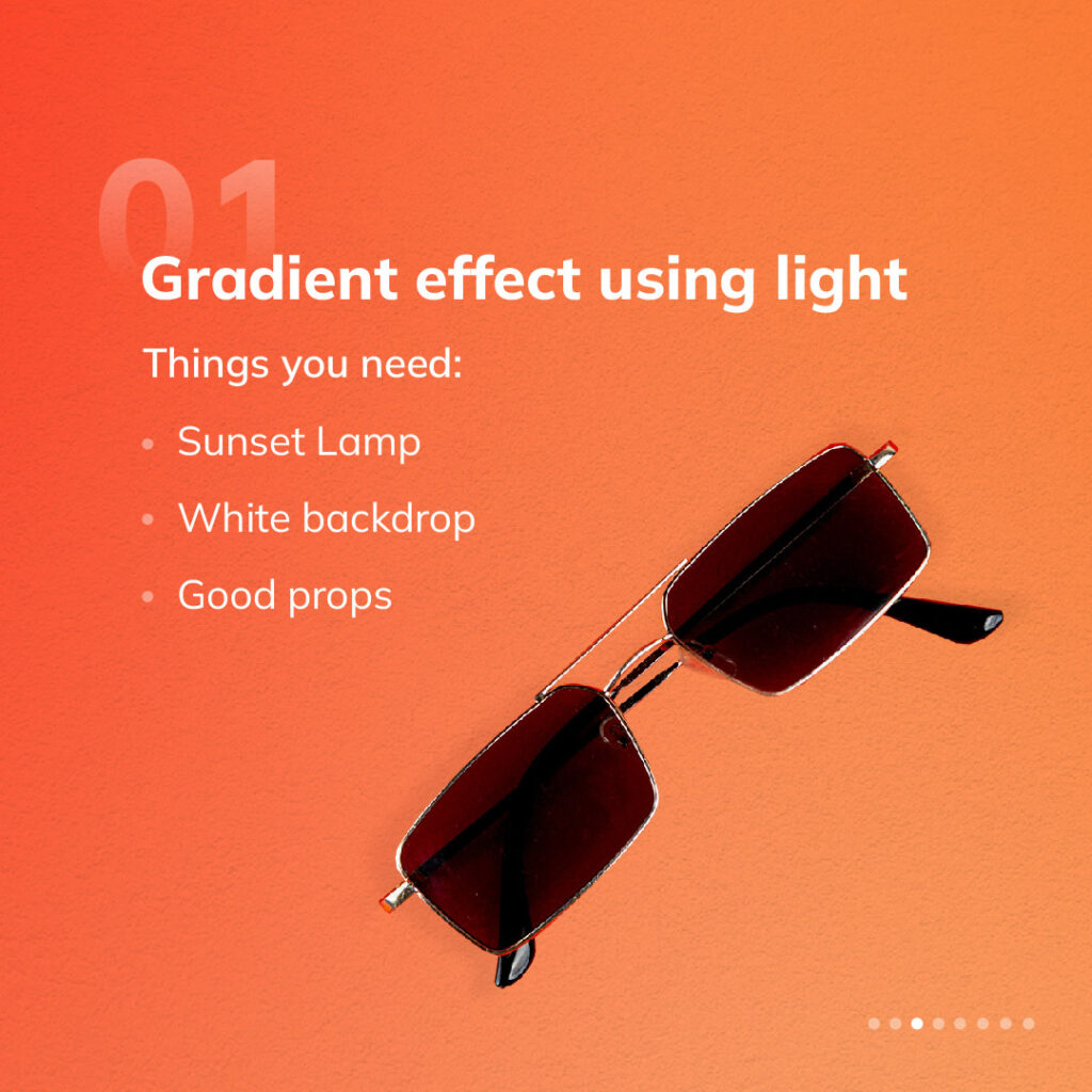 Gradient Background In Product Photography | Gradient effect using light