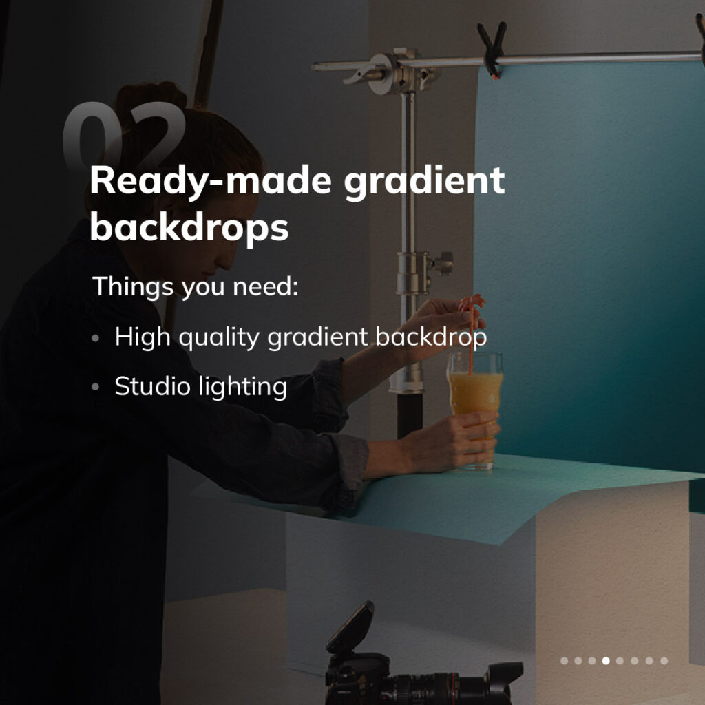 Gradient Background In Product Photography | Ready-made gradient backdrops
