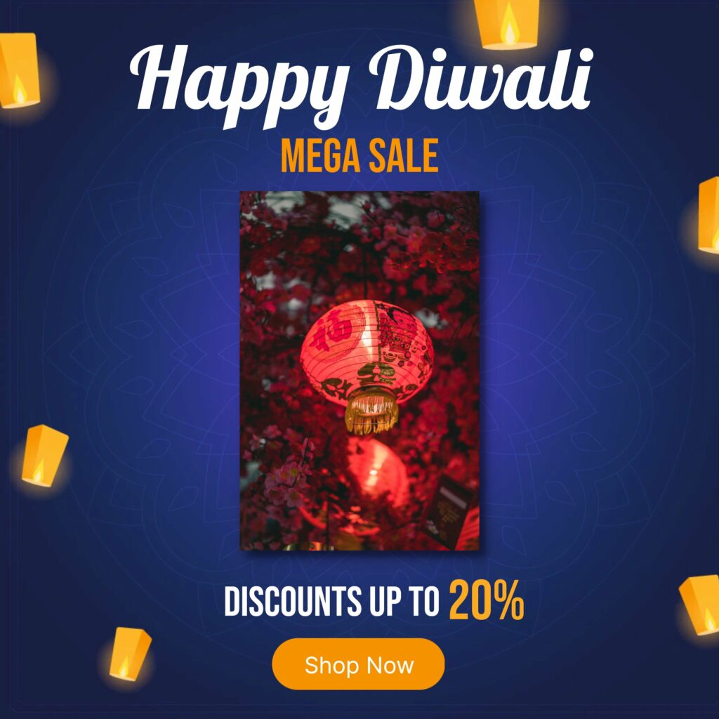 Diwali-themed e-commerce product photo template