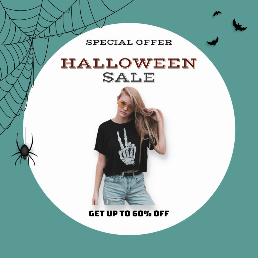 Halloween-themed product photo template in Blend app