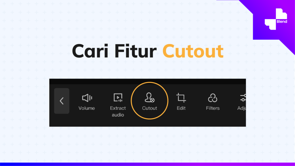 Fitur Cutout untuk cara hapus backgriund video