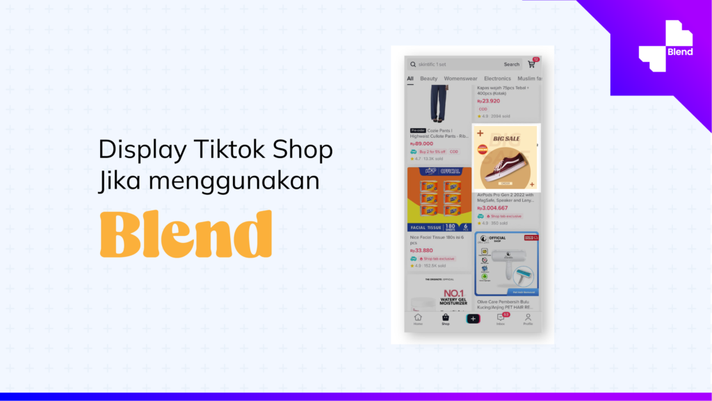 Display Tiktok shop