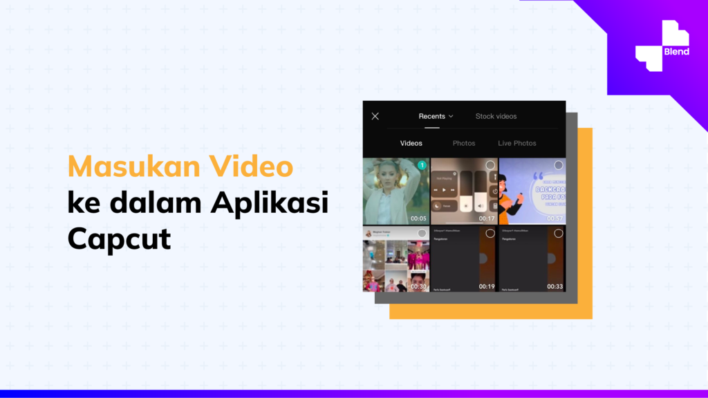 Masukan video ke dalam aplikasi