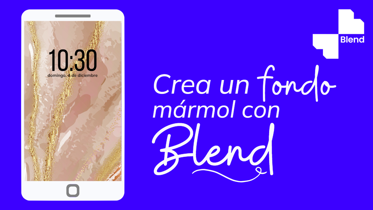 Crea fondo mármol con Blend