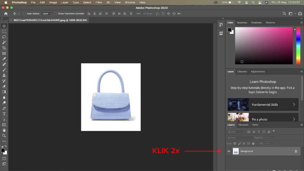 cara hapus background di photoshop tahap ubah objek