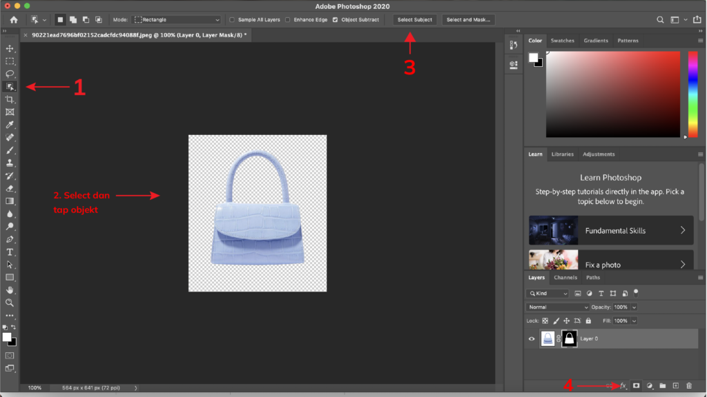 tools dalam menghapus background di photoshop